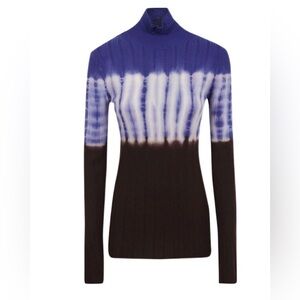 Proenza Schouler Blue and White Tie-Dye Sweater